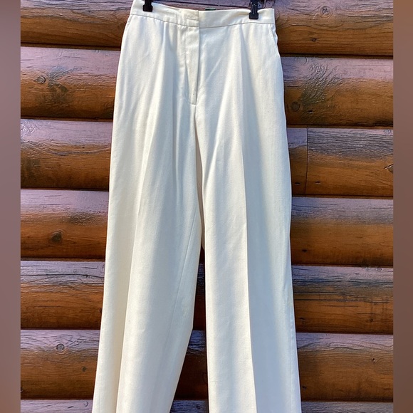 Ralph Lauren Pants - Ralph Lauren Cream Wide-Leg Pants